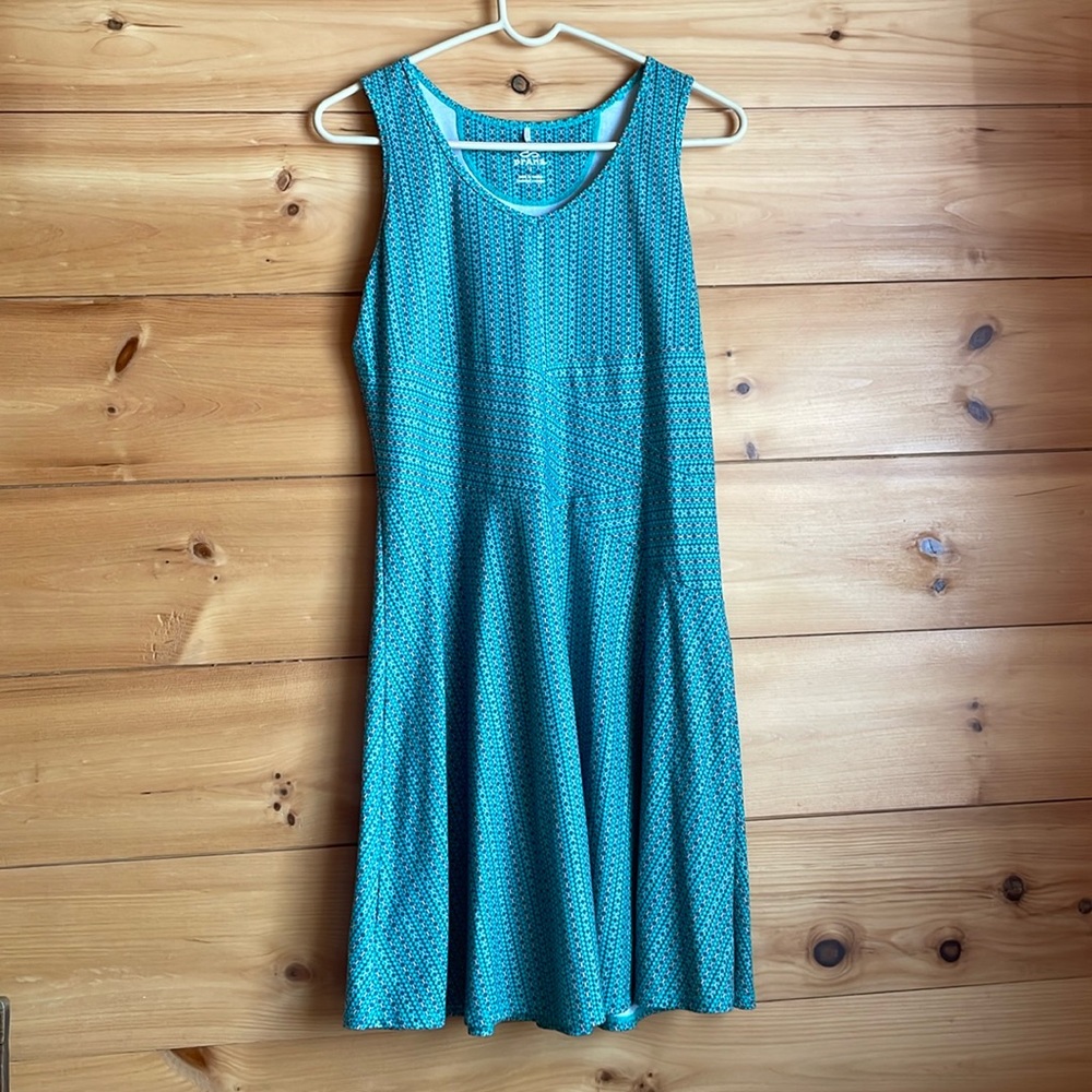 Teal pattern Prana dress